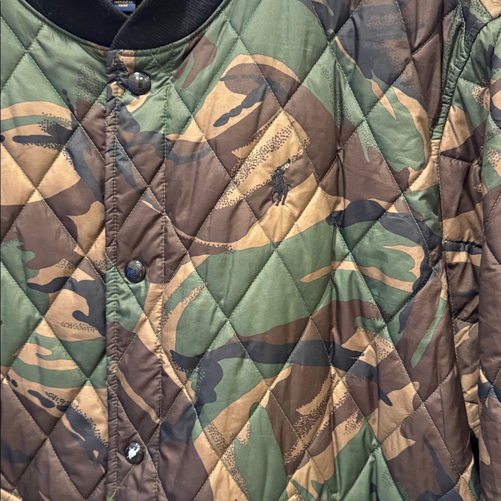 Polo by Ralph Lauren Green Camouflage Bomber Jacket - Picture 2 of 6